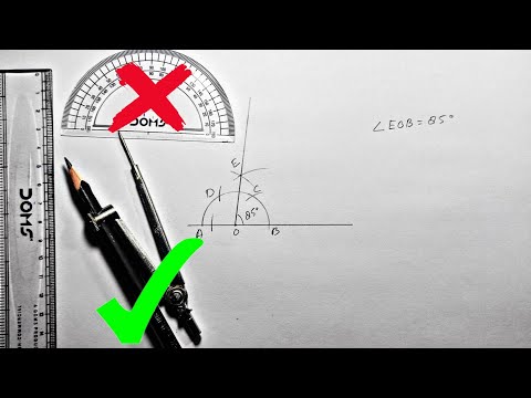 How to construct 85 degree with compass ...........