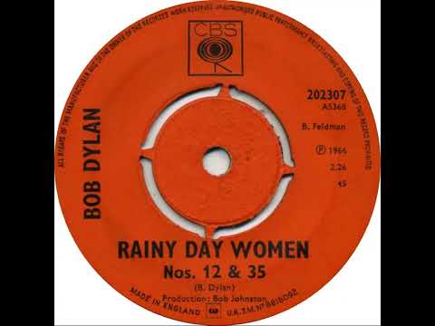 UK New Entry 1966 (141) Bob Dylan - Rainy Day Women Nos. 12 & 35