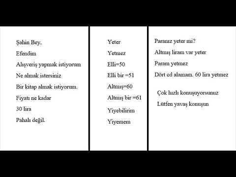 18. Turkish lesson part 1