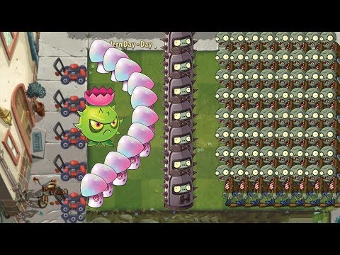 Plants vs Zombies 2 - Hypno Shroom, Endurian vs all Zombies