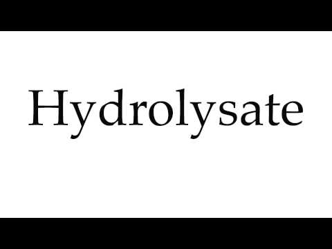 How to Pronounce Hydrolysate