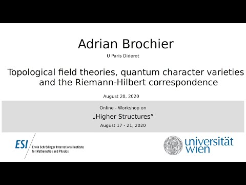 Adrian Brochier - Topological field theories and the Riemann-Hilbert correspondence.