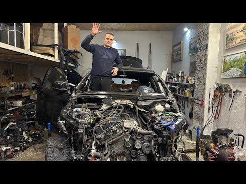 BMW Х6 УГОЛЕК. Крутим мотор горелого БУМЕРА.