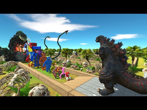 Shin Godzilla vs Biollante SKULL ISLAND DEATH RUN - Animal Revolt Battle Simulator