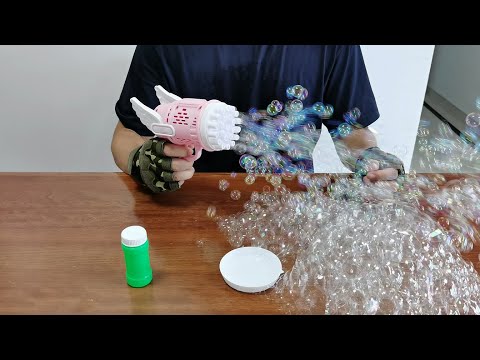 Angel Bubble Gun Unboxing 2022 - 32 Holes Electric Bubble Machine