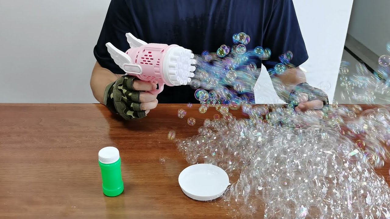 Angel Bubble Gun Unboxing 2022 - 32 Holes Electric Bubble Machine