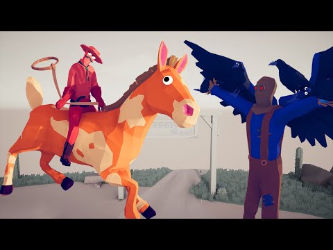 WILD WEST TEAM vs FARMER TEAM - Totally Accurate Battle Simulator | TABS