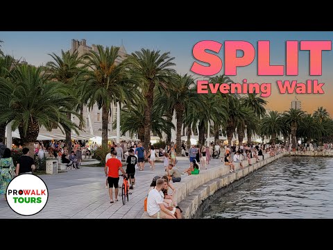 Split Evening Walking Tour - CROATIA - 4K with Captions