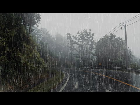 Sleep Instantly Within 2 Minutes with Sound of Rain on Roof in Foggy Forest - ASMR