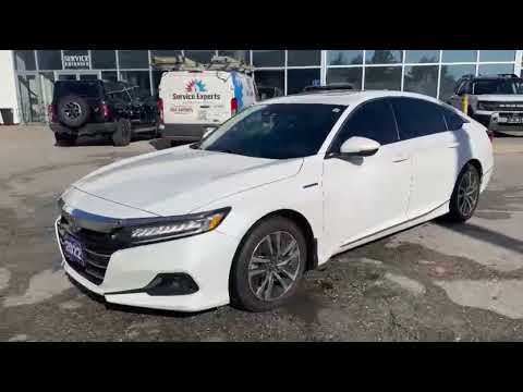 2022 Honda Accord Hybrid CVT Sedan in White for sale at Pine Tree Ford in Woodbridge, ON