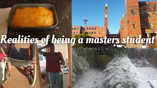 The realities of being a masters student | Studying & snowing |Was this really a week off...