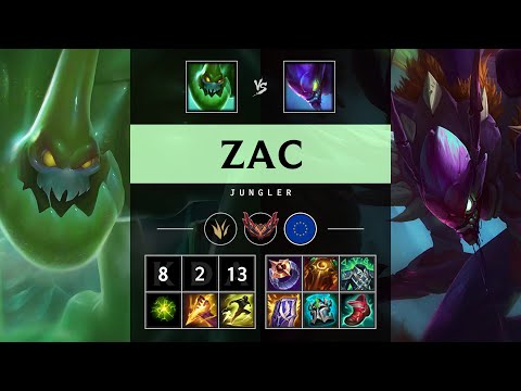 Zac Jungle vs Kha'Zix - EUW Grandmaster Patch 25.09