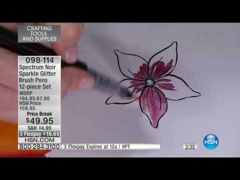 Spectrum Noir Glitter Brush Pens Set  Spring Summer