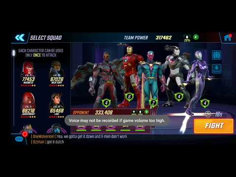 AW Offense - 317k Power Armor vs 333k AIM-tron - Marvel Strike Force