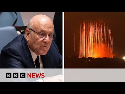 Watch the video | Lebanon PM warns country facing historic danger as one million people displaced | BBC News