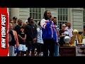 Watch: Emotional National Anthem at City Hall Knicks Parade Ceremony