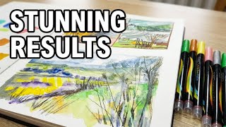 Unleashing *Budget-Friendly* Acrylic Brush Markers in a Mixed Media Sketchbook Adventure