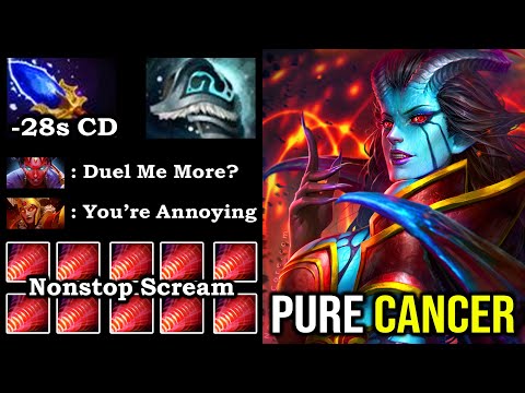 MOST ANNOYING QOP EVER - Nonstop Screaming Imba Aghanim +20 Free Duel EZ Counter LC & TB DotA 2
