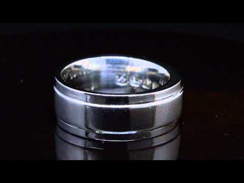 1.50ct Asscher Cut Channel Set Men's Diamond Wedding Band