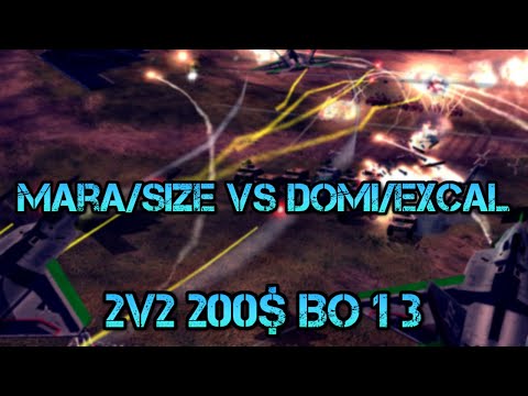 C&C Generals Zero Hour 200$ 2v2 BO13 Challenge | DoMiNaToR/ExCaL vs SiZe/Marakar | by AKA & Akogue