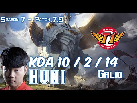 SKT T1 Huni GALIO vs CAMILLE Top - Patch 7.9 KR Ranked