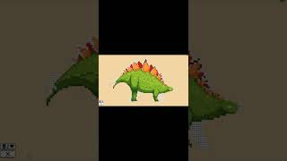 Stegosaurus (Dinosaur Pack) | Coloring Pixels #shorts #games #relaxing #pixel #art