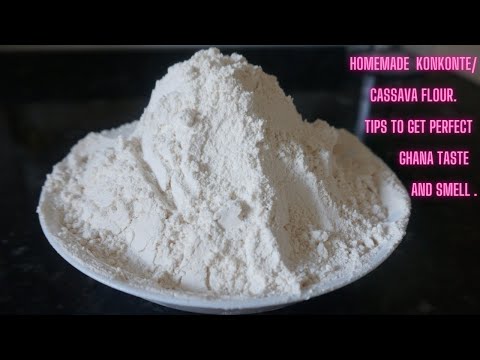 HOW  TO MAKE AUTHENTIC GHANAIAN KONKONTE ||  HOME MADE CASSAVA FLOUR .