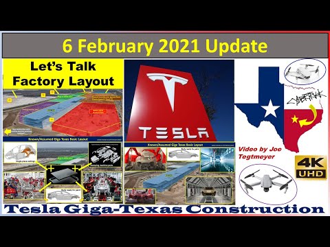 Tesla Gigafactory Texas 6 February 2021 Cyber Truck & Model Y Factory Construction Update (07:45AM)