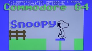 CC64 playing "Snoopy" (1984). Game #075.