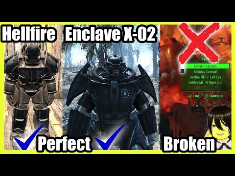 Fallout 4 How to get perfect Enclave X-02 and Hellfire power armor correct way
