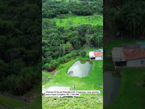 🌿 Chácara 22 ha em Goiandira-GO. 5 represas, casa, piscina, poço e lazer completo. R$ 1.350.000.