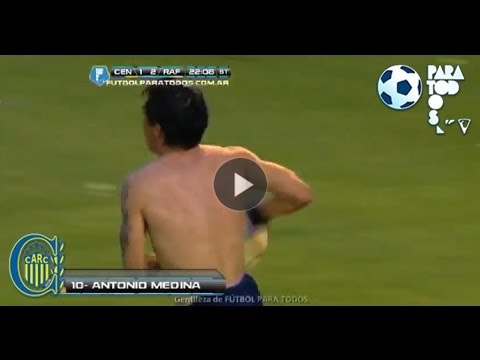 Gol de Medina. Rosario Central 2 - Rafaela 2. Fecha 14. Torneo Inicial 2013. Fútbol Para Todos
