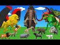 20 Mammoths Elephants And Cows Vs Lion And Wolf Zombies Mammoths Lead A Cow Rescue