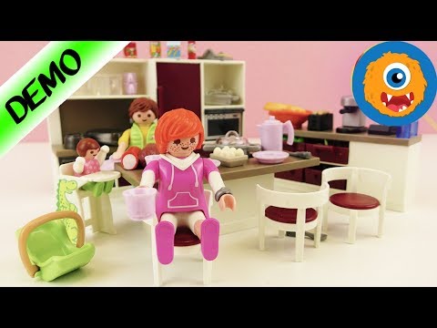 Playmobil BIG FAMILY KITCHEN English - With Oven, Stove & Dish Washer - For the modern house