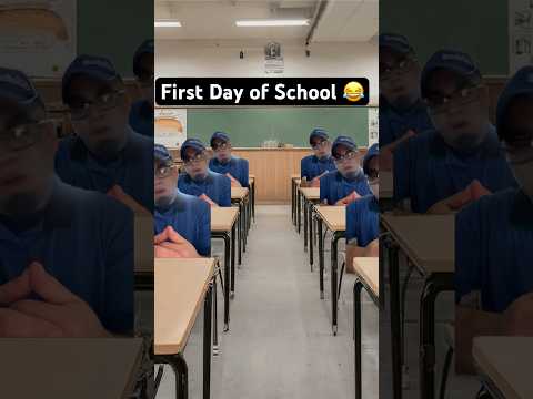 Teacher makes sleepy kids warm up on first day of school 🏫 #shorts
