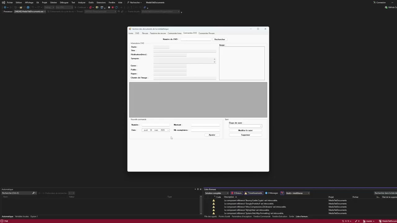Vidéo de présentation MediatekDocuments