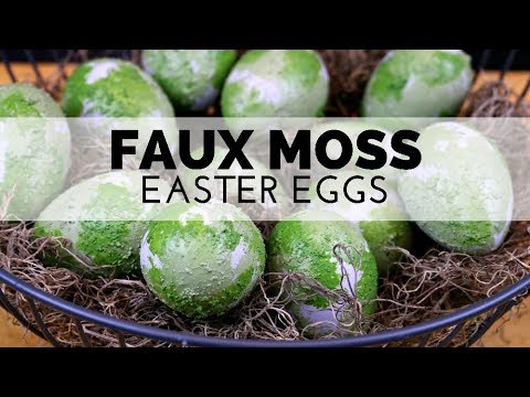 How to Make Faux Moss Easter Eggs