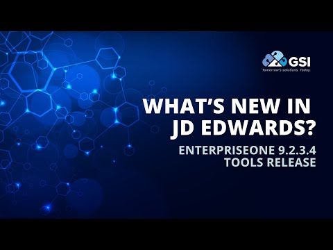 What’s New in JD Edwards EnterpriseOne 9.2.3.4 Tools Release