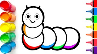 How to Draw a Cute Little Worm | Easy Step by Step Tutorial 🐛