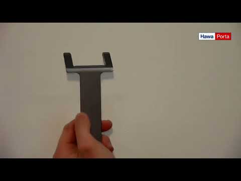 Garniture pour porte coulissante en verre - 100 kg - Porta 100 G HAWA