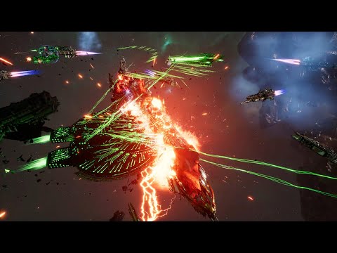 Necrons vs Imperial Navy - Skalgrim Mod - Massive Battle - Battlefleet Gothic Armada 2