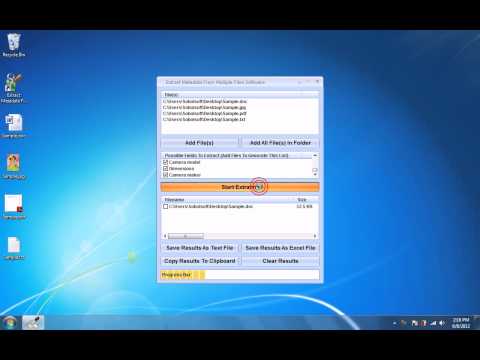 Extract Metadata From Multiple Files Software