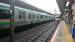 大船駅217系総武快速線発車