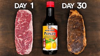 I soaked steaks in PONZU sauce for 1 MONTH and ate it!