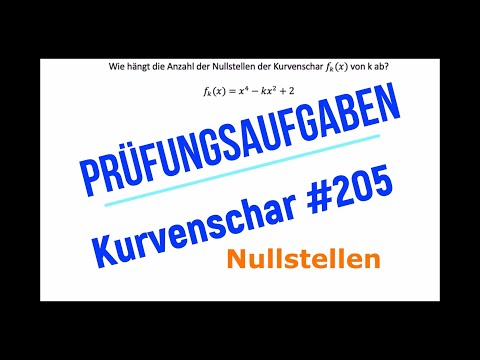 Prüfungsaufgabe - Kurvenschar - Nullstellen - Anzahl in Abhängigkeit des Scharparameters - #205