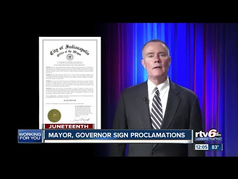 Indiana Governor and Indianapolis Mayor declare June 19 as Juneteenth in state and capital