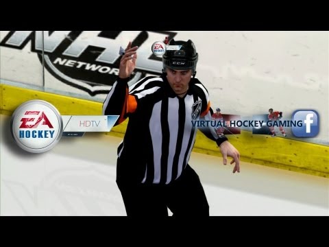 NHL 13 highlights: "3 goals under review in 1 game" (1080p)