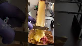 Knife vs melting cheese wheel