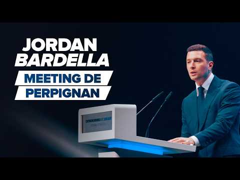 Jordan Bardella - Meeting des élections municipales avec Louis Aliot à Perpignan