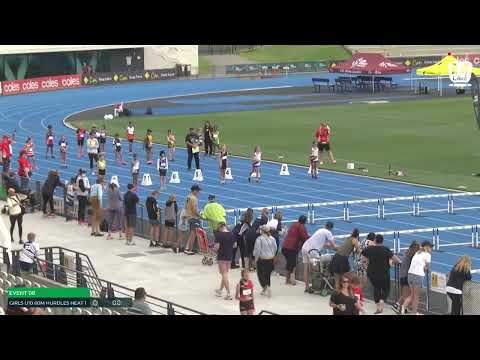 U10 Girls 60m Hurdles Heat 1: 2022 Commonwealth Bank State Combined Events Championships - Saturday